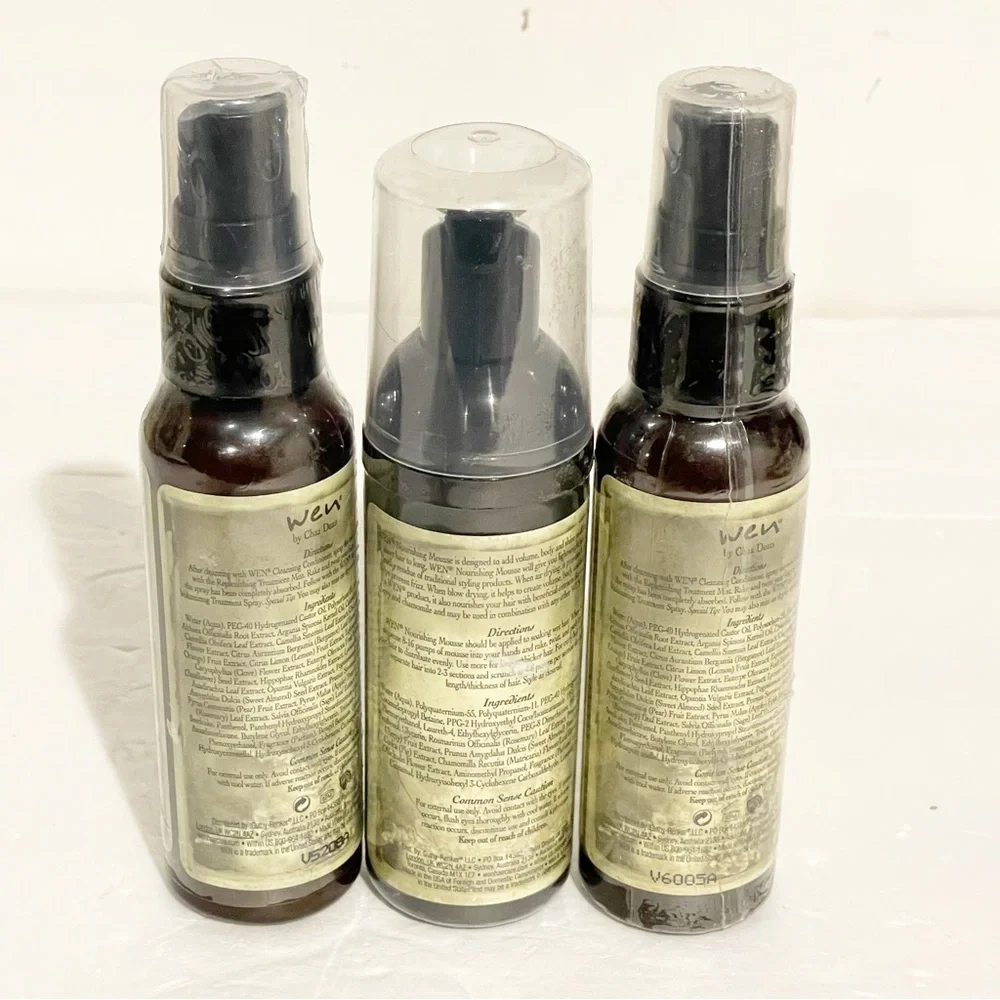 Wen Sweet Almond Mint Nourishing Mousse Replenishing Treatment Bundle 2oz NEW‎
